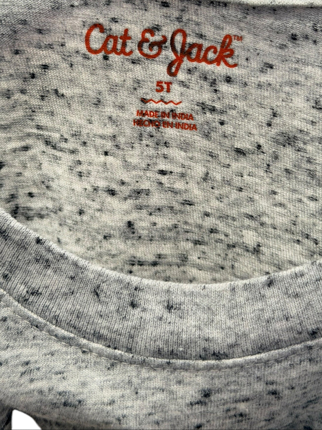 Tricou copii Cat & Jack, gri cu dungi colorate