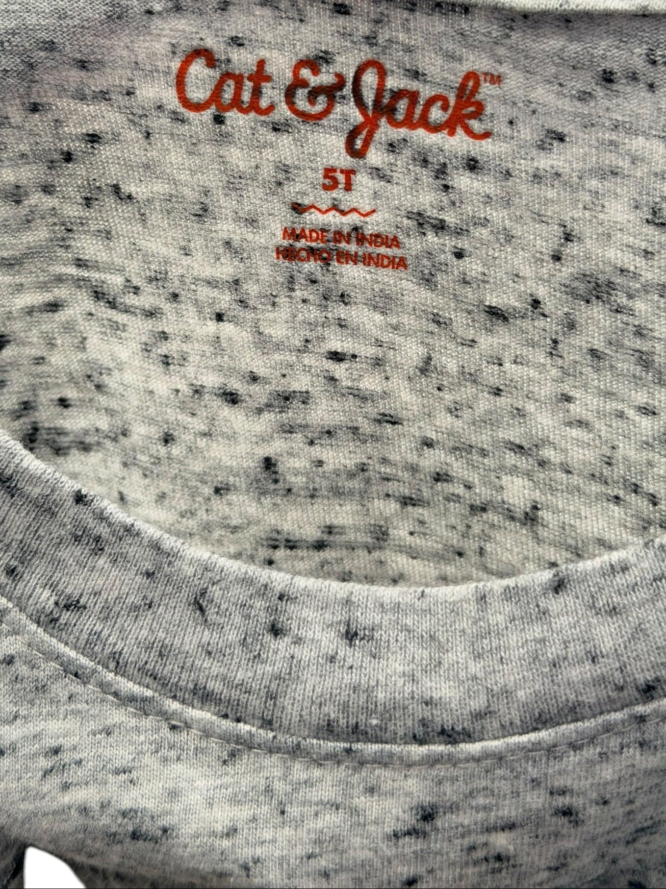 Tricou copii Cat & Jack, gri cu dungi colorate