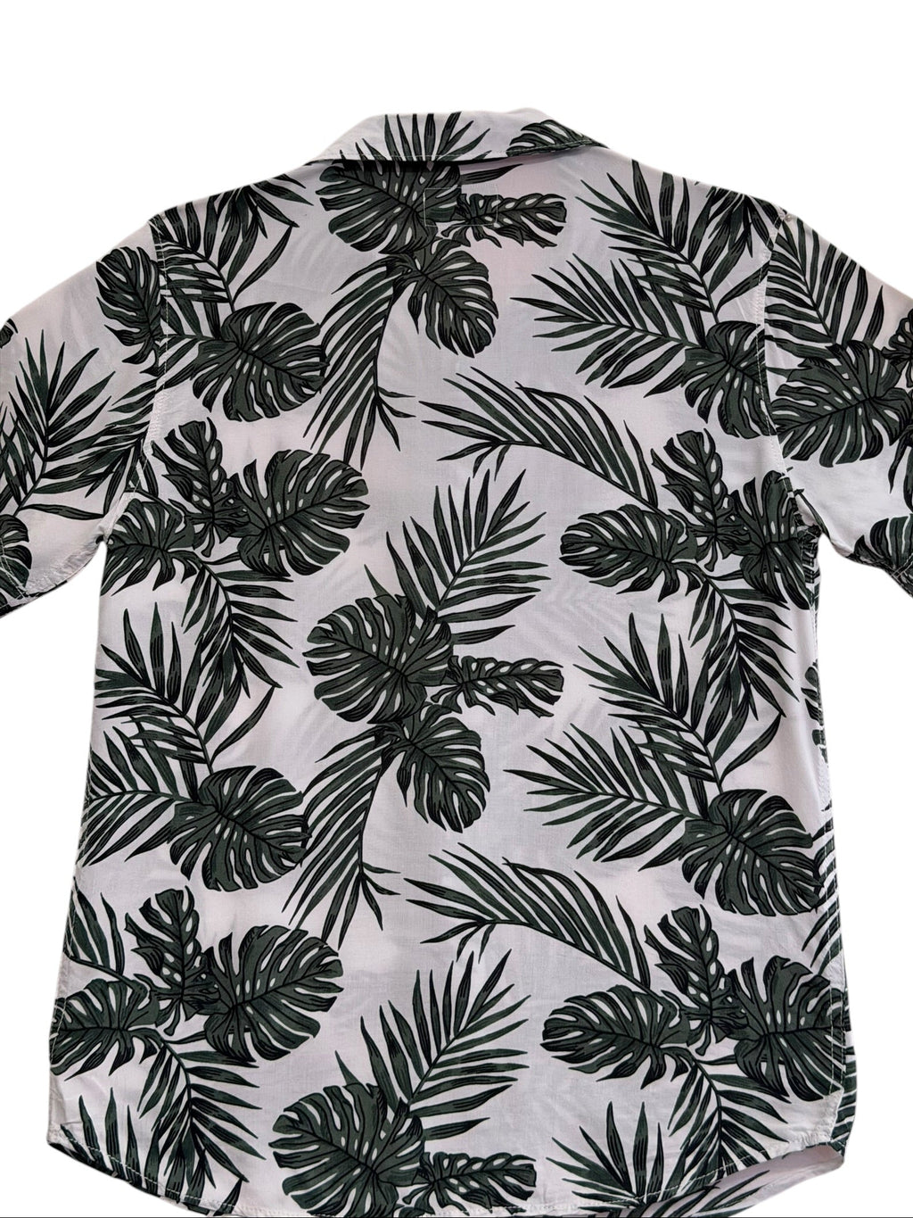 Cămașă copii albă cu imprimeu tropical