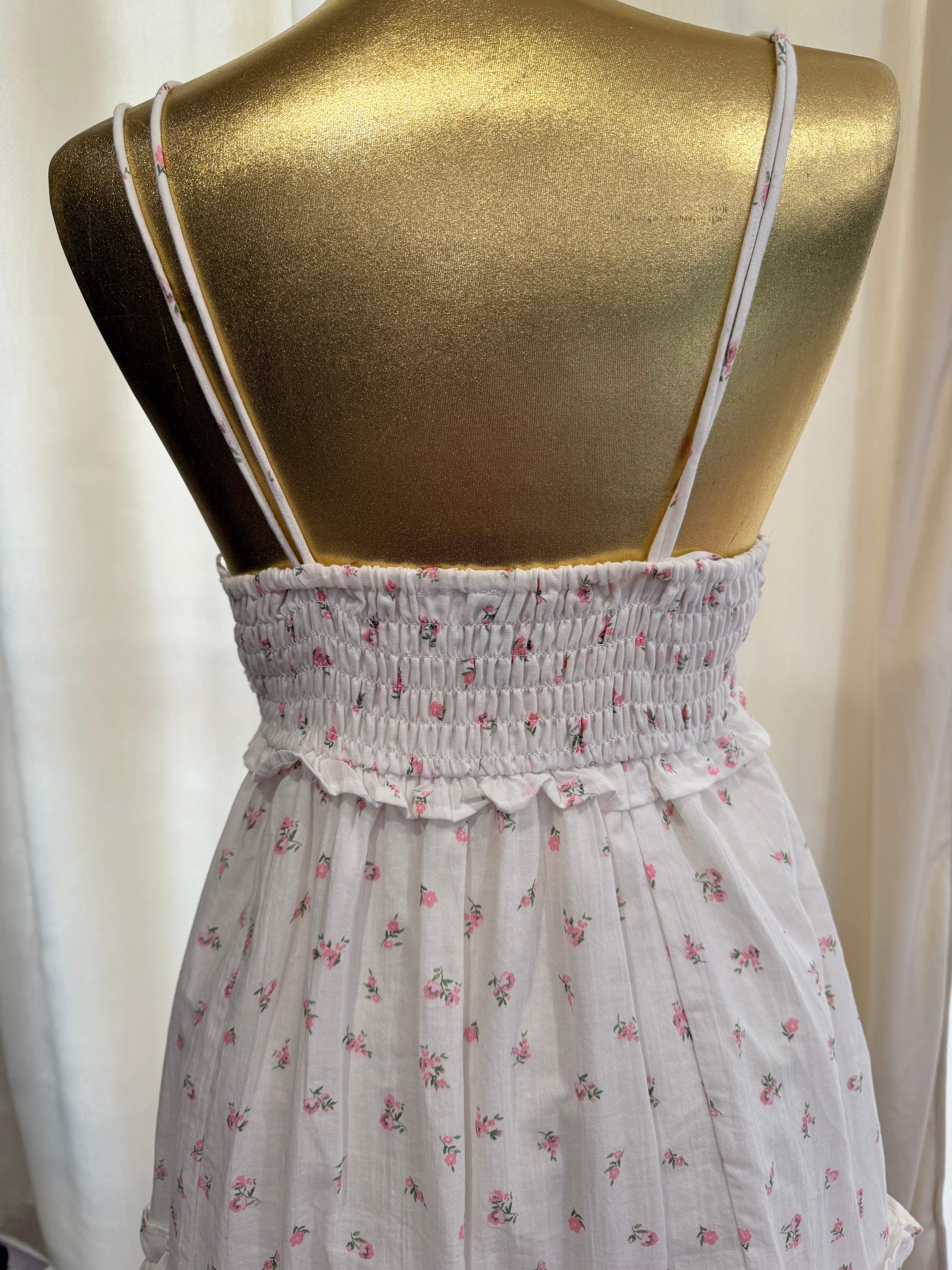 Rochie mini florală bumbac 100 %
