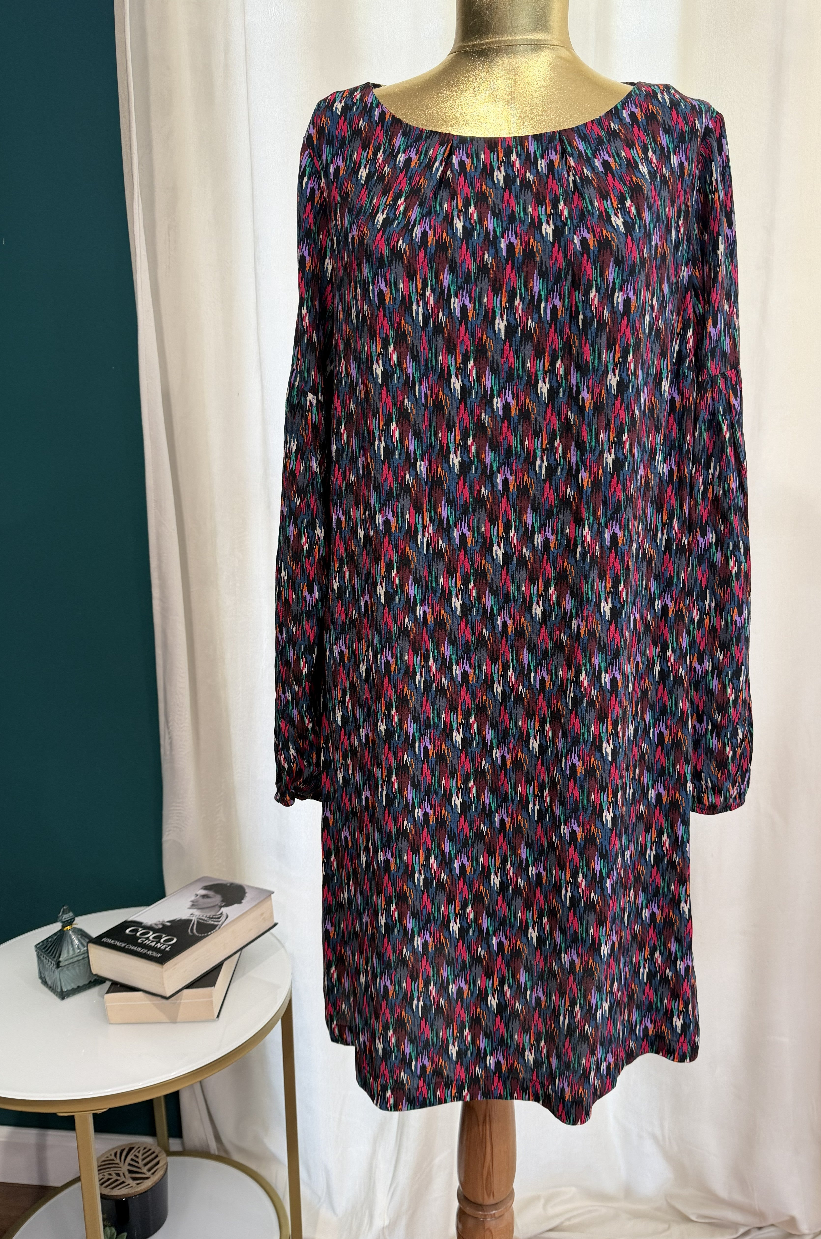 Rochie Esprit multicoloră – lejeră, din vâscoză 100%
