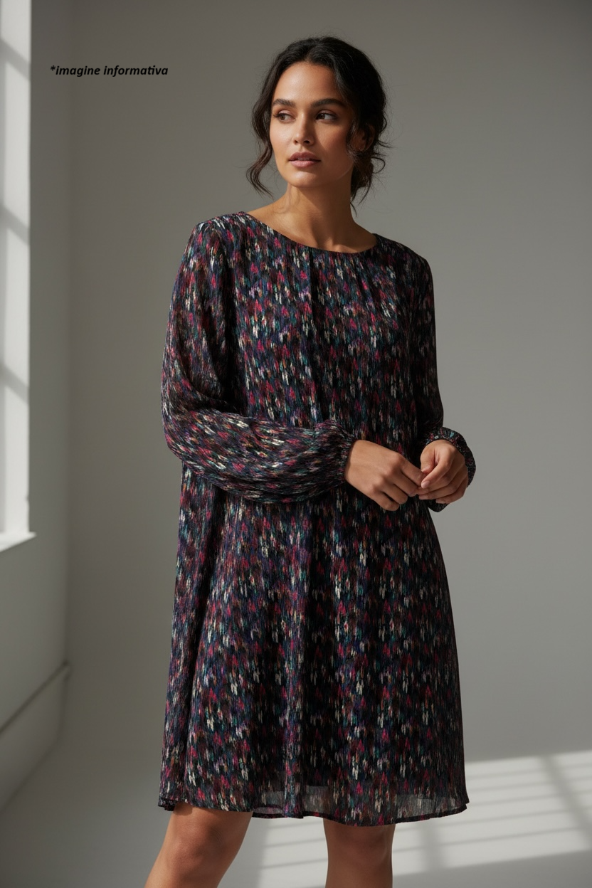 Rochie Esprit multicoloră – lejeră, din vâscoză 100%