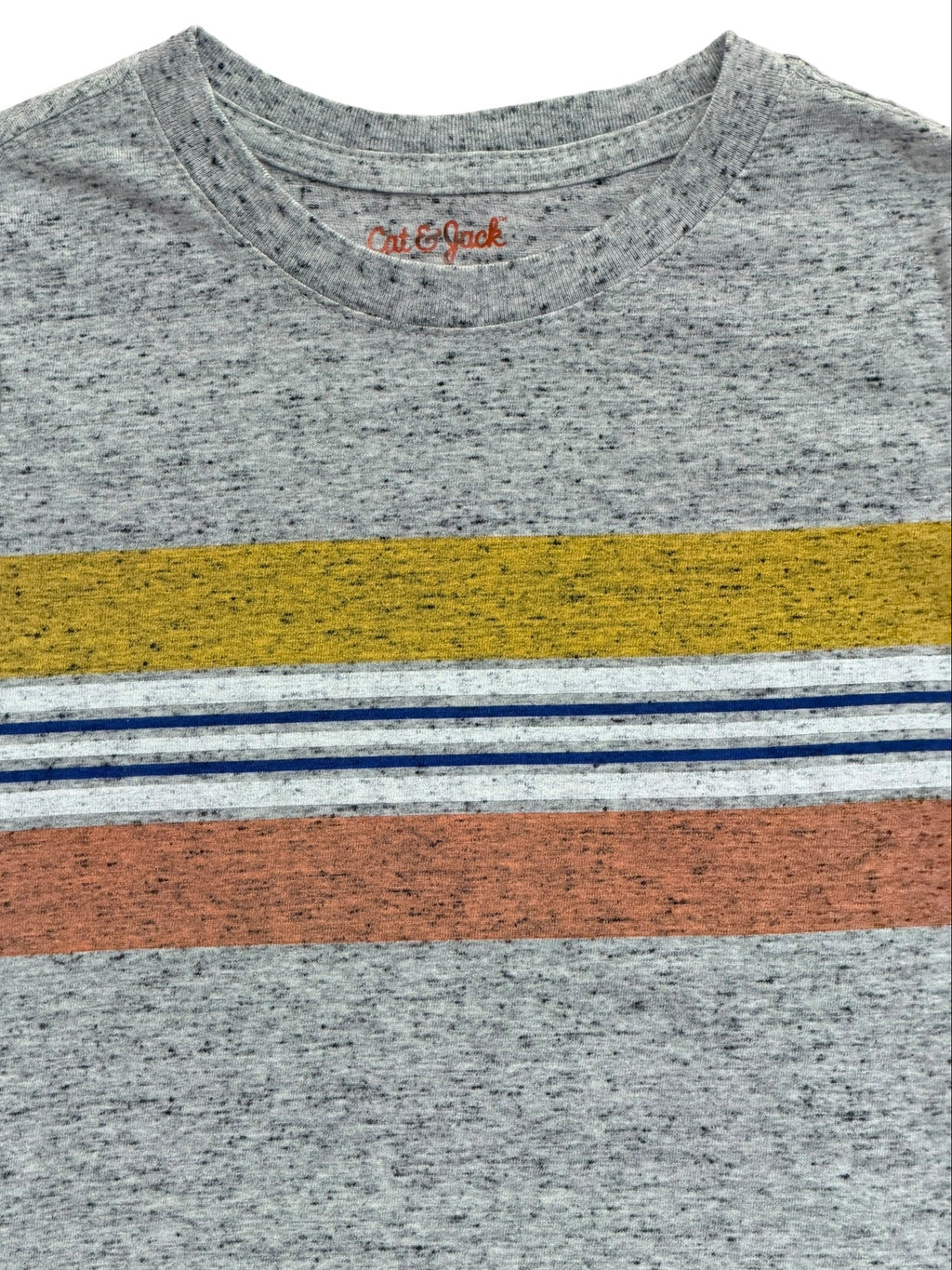 Tricou copii Cat & Jack, gri cu dungi colorate